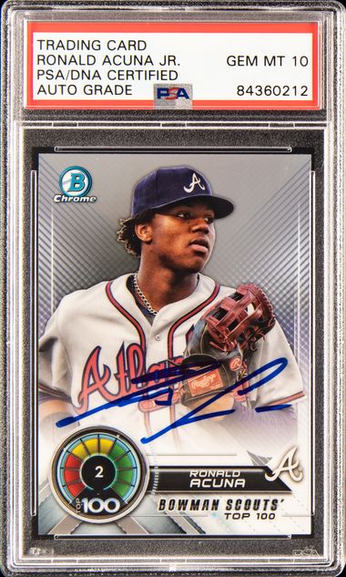 Ronald Acuna Jr. Autographed 2018 Bowman's Best Rookie Card #51