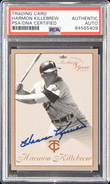 Certified Authentic Harmon Killebrew Autograph