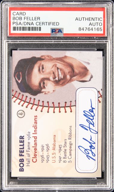 Bob Feller Autographed Signed Baseball Autograph Auto PSA/DNA