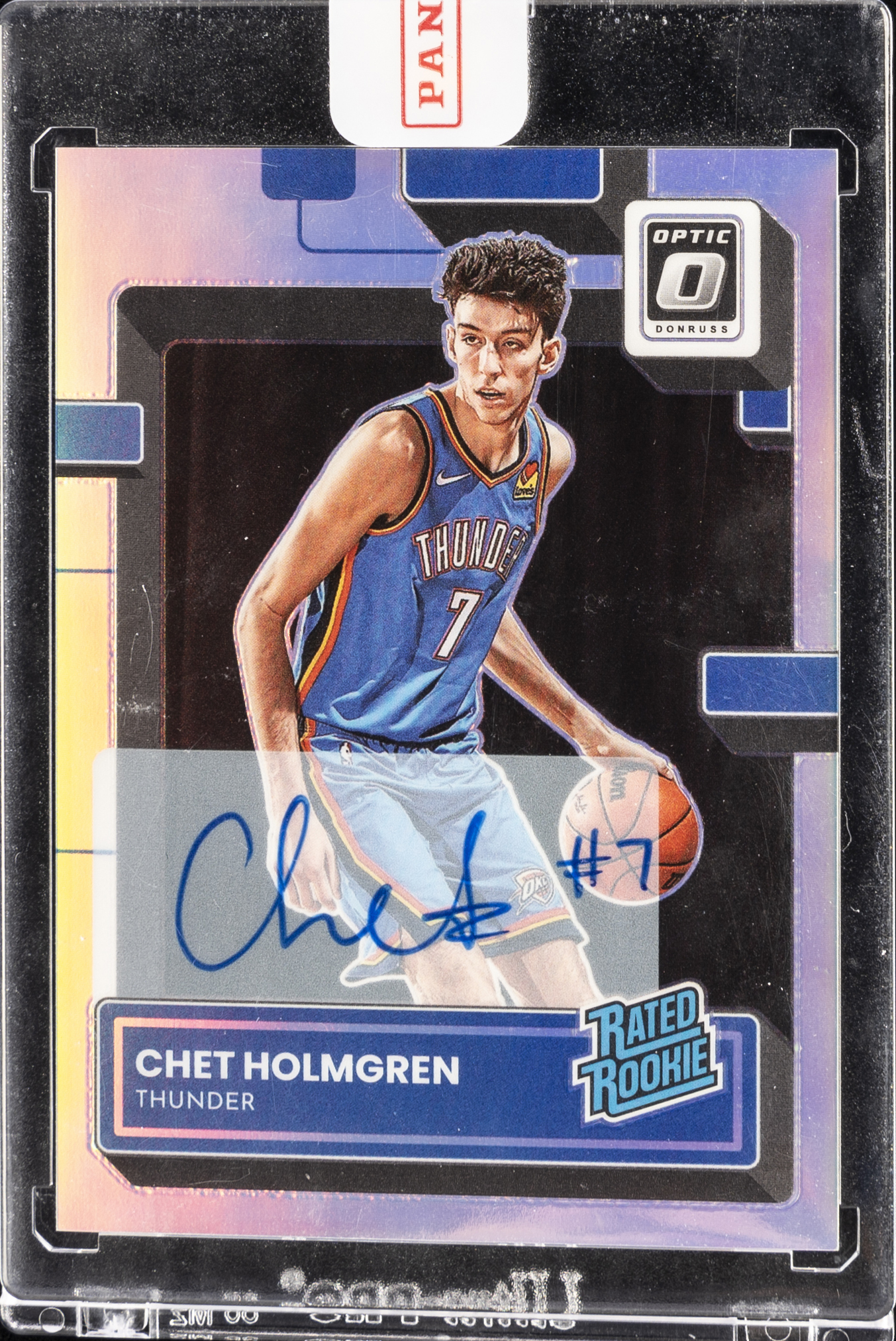 2022-23 Panini Donruss Optic Rated Rookies Signatures Holo #208 Chet Holmgren Signed Rookie Card – Panini Encased