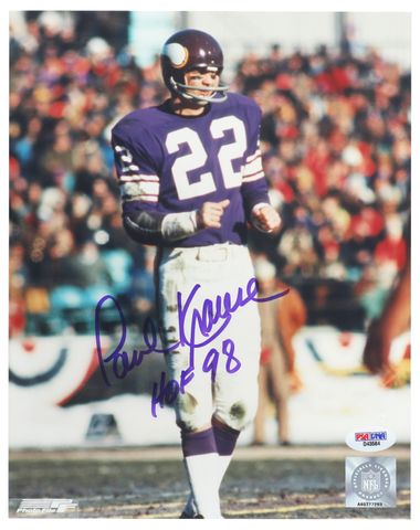 Paul Krause PSA DNA Signed 8x10 Autograph Photo Vikings