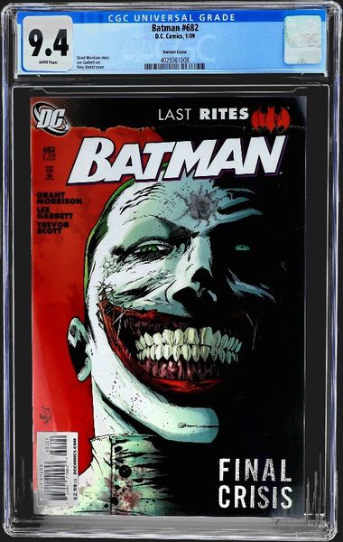 Batman #682 *Variant Cover* (2009 DC) 1 Book – CGC  – Tony Daniel 1:25  Retailer Incentive Joker Cover, Final Crisis Tie-In, Last Rites Story Arc  on Goldin Auctions